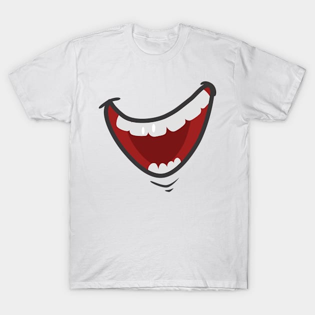 Cartoon Mouths Face T-Shirt by Designerabhijit